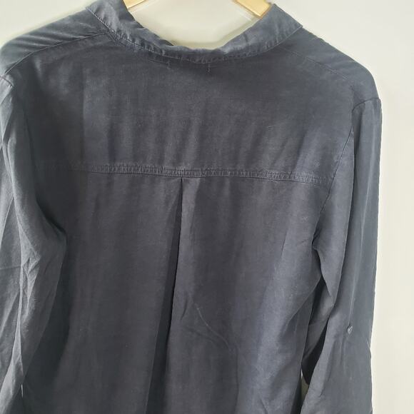 Matty M Ladies' Lyocell Blouse in Midnight Blue - Picture 8 of 8